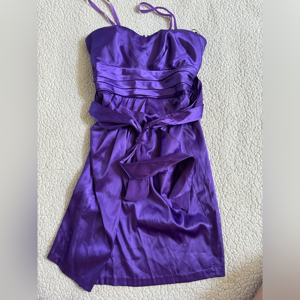 Kiki purple formal dress party cocktail night out sexy midi